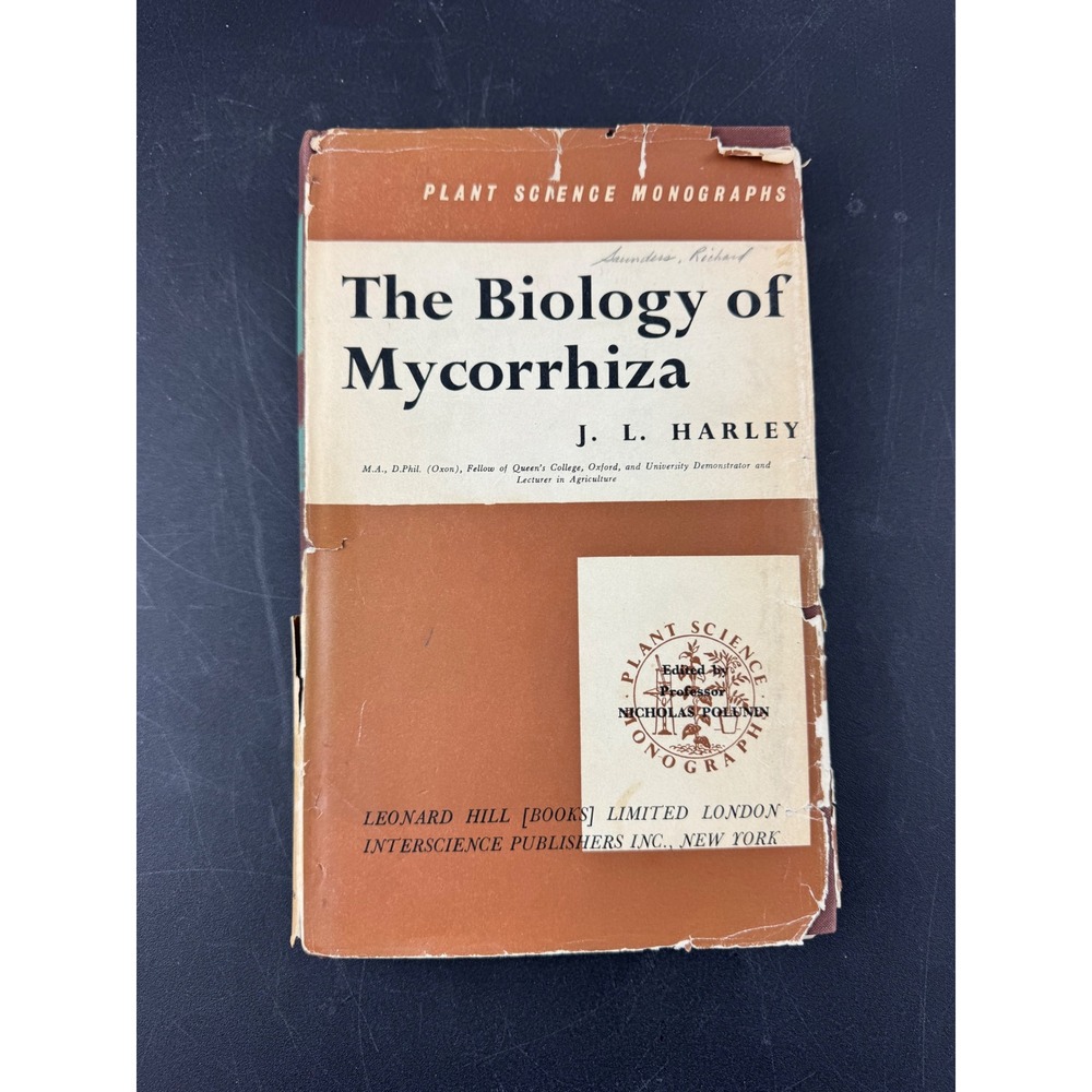 The Biology of Mycorrhiza J. L. Harley 1959‎ First Ed Plant Science Monograph